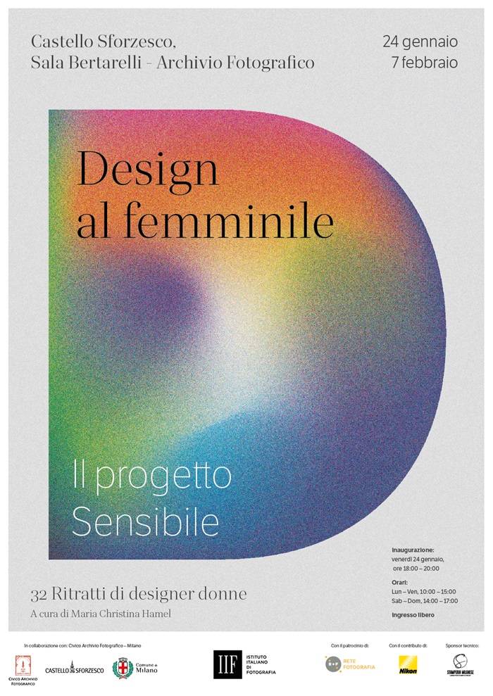 Locandina 'Design al femminile-il progetto Sensibile'.