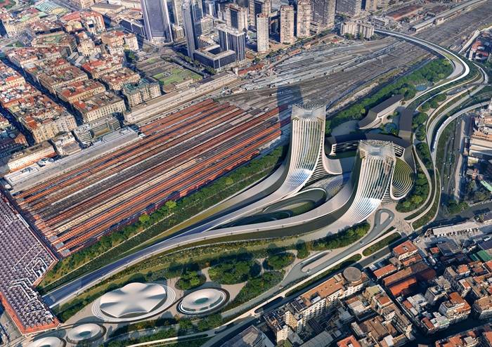 Napoli Porta Est Masterplan progettato da Zaha Hadid Architects (ZHA), un ambizioso piano di rigenerazione urbana volto a risanare e integrare un’area da tempo isolata dal resto della città.