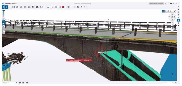 Ponti: Modello BIM sovrapposto a nuvola di punti