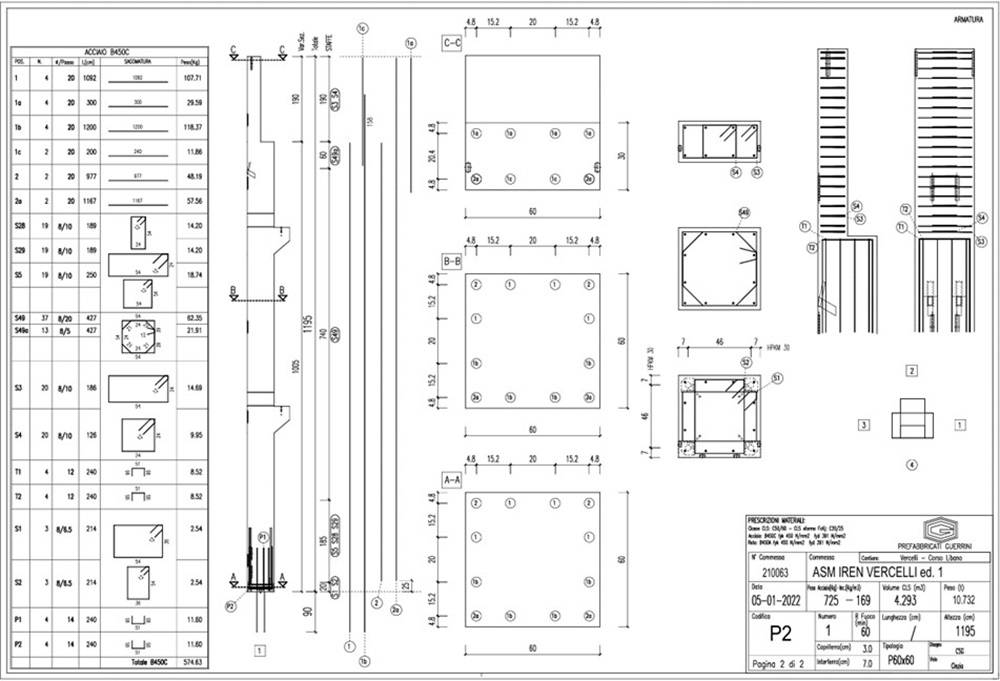 Dettaglio armatura in LegoPrecast.