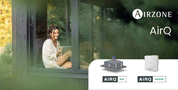 Il dispositivo AirQ Box e il sensore AirQ Sensor per purificare l'aria all'interno degli ambienti, Airzone.