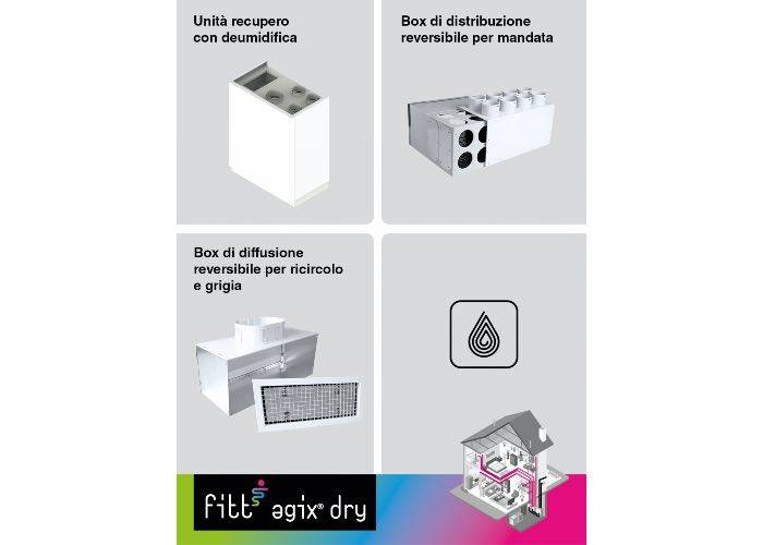 FITT Agix Dry, il sistema di ventilazione meccanica controllata con soluzioni per la deumidificazione modulare e facile da installare