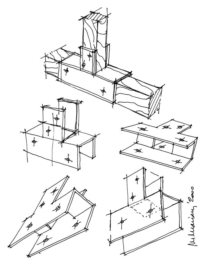 Figura 3 – Rinforzi semplici di acciaio delle unioni tra elementi di strutture composte, ottenuti con cuffie di acciaio.