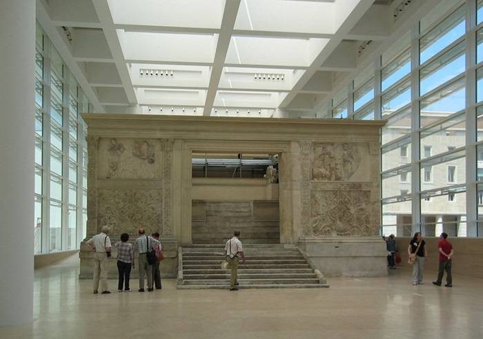 Posizione dell'Ara Pacis, Roma.