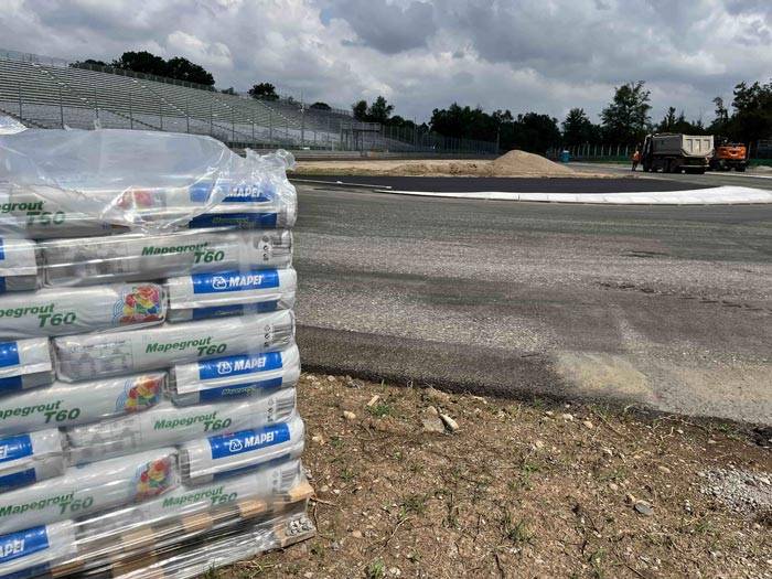 Tecnologia Mapei per il riammodernamento della pista e delle strutture dell'autodromo di Monza