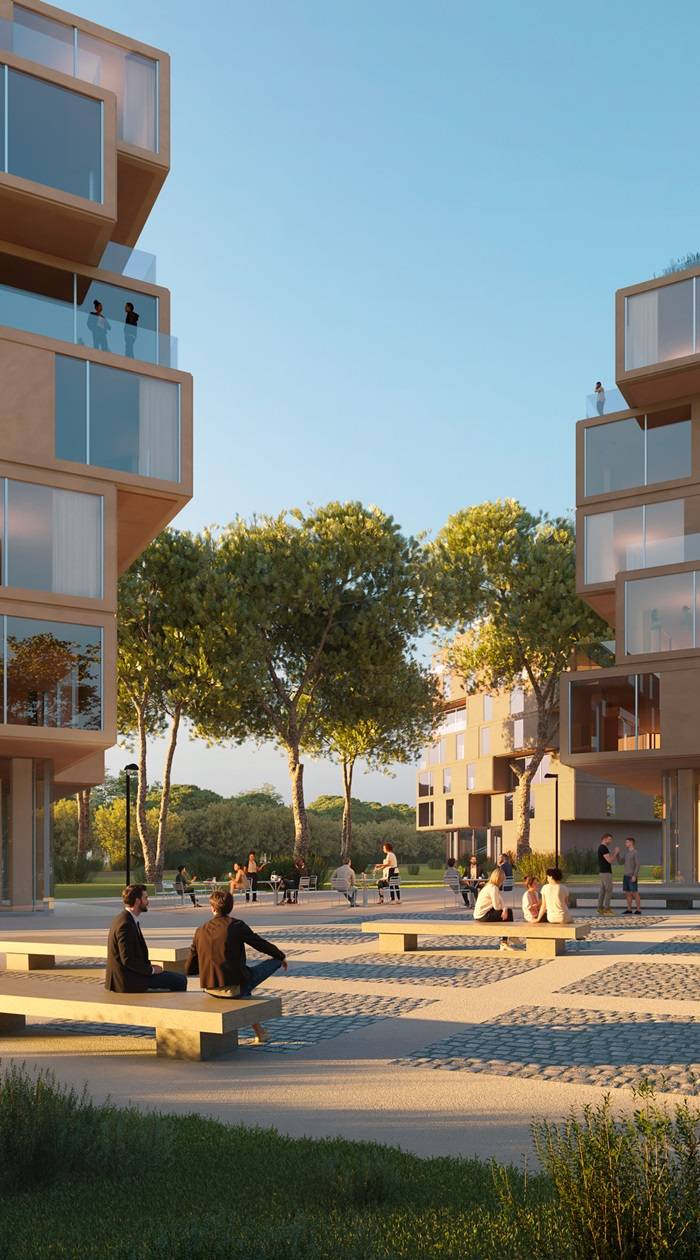 Render vista aree allenamento masterplan 