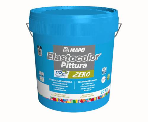 Elastocolor Pittura Zero è a base di resine acriliche elastomeriche, idrorepellente ma permeabile al vapore.