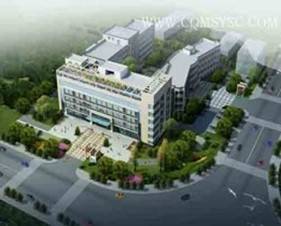 Figura 8 - L’Ospedale di Lu Shan (Repubblica Popolare Cinese), con due corpi di fabbrica fondati convenzionalmente ed uno isolato sismicamente