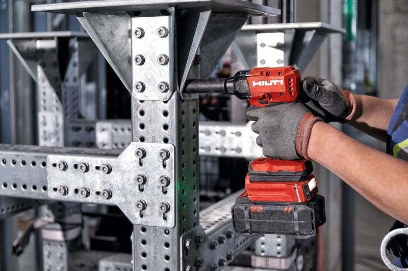 Sistema di supporto MT di Hilti. Esempio del montaggio