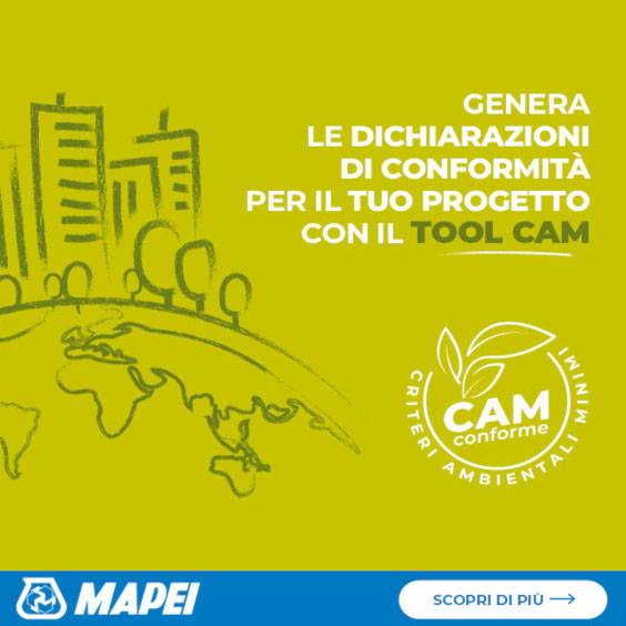 Strumento per ottenere dichiarazioni di conformità ai requisiti CAM dei prodotti Mapei