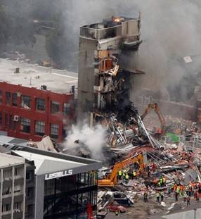 Figura 2 - Crollo dell’edificio della televisione, terremoto di Christchurch, febbraio 2011