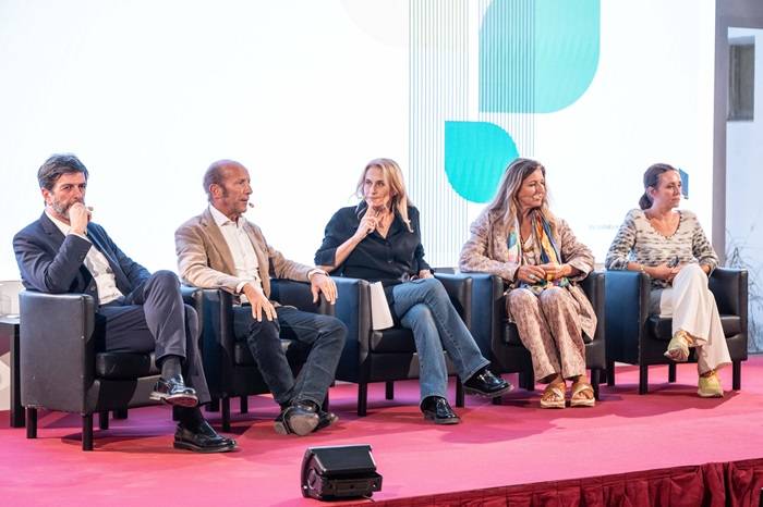 Michele Rossi, Founder Partner Park Associati, Massimo Roj, Socio fondatore e AD di Progetto CMR, Monica Maggioni, RAI, Benedetta Tagliabue, Co-Founder & Principal Architect di Miralles Tagliabue EMBT, Susanna Tradati, Associate Partner di Nemesi.