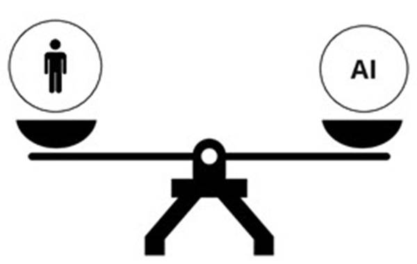 Figura 2 - Armonia Digitale_ L'Equilibrio tra Lavoro Umano e Automazione AI.