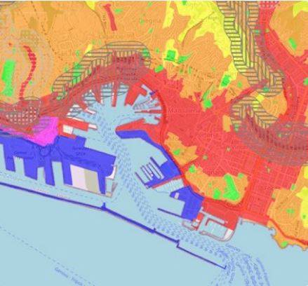 Fig. 1 Stralcio della classificazione acustica di Genova