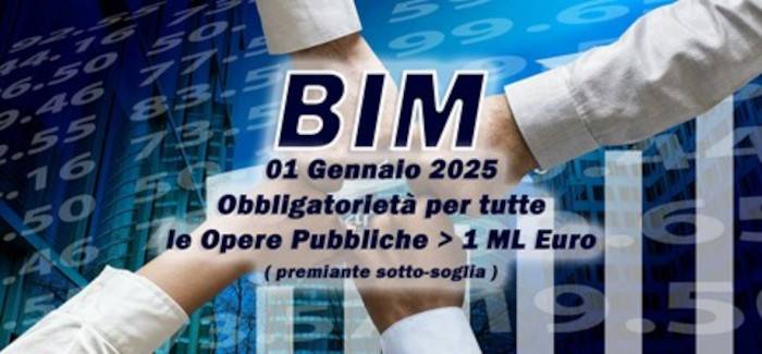 Obbligatorietà del BIM per O.P maggiore di 1 milione di euro.