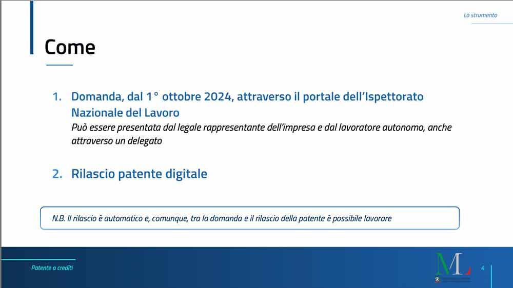 Patente a punti sicurezza cantieri: come averla