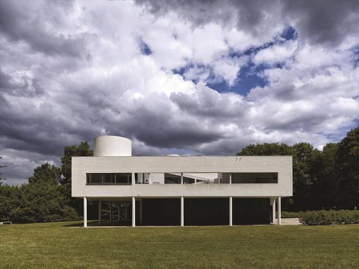 Villa Savoye e alloggio del giardiniere, Poissy. Le Corbusier.