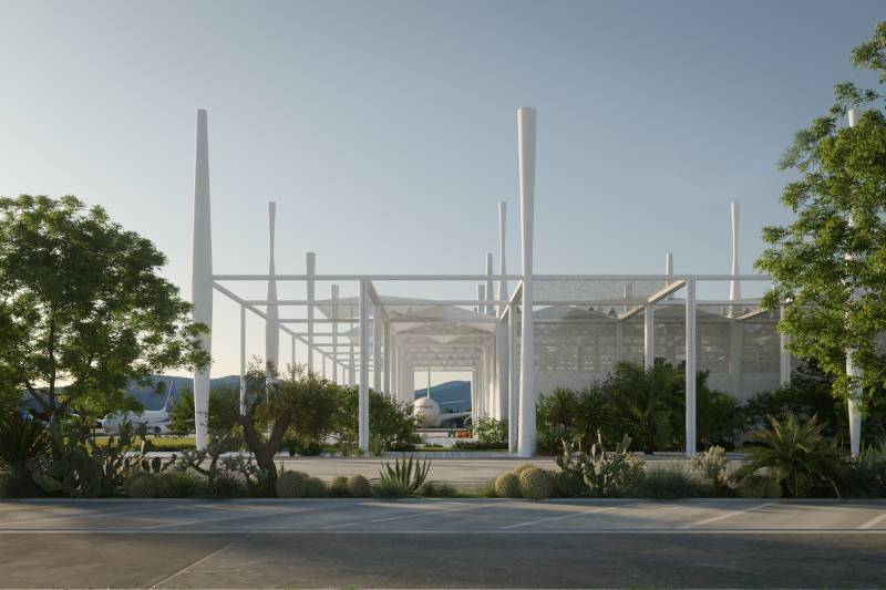 Modello ampliamento Aeroporto 'Costa D'Amalfi' a Salerno, Atelier (s) Alfonso Femia.