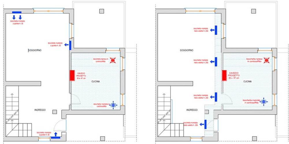 Piano Primo Ipotesi distribuzione VMC standard e scelta di progetto