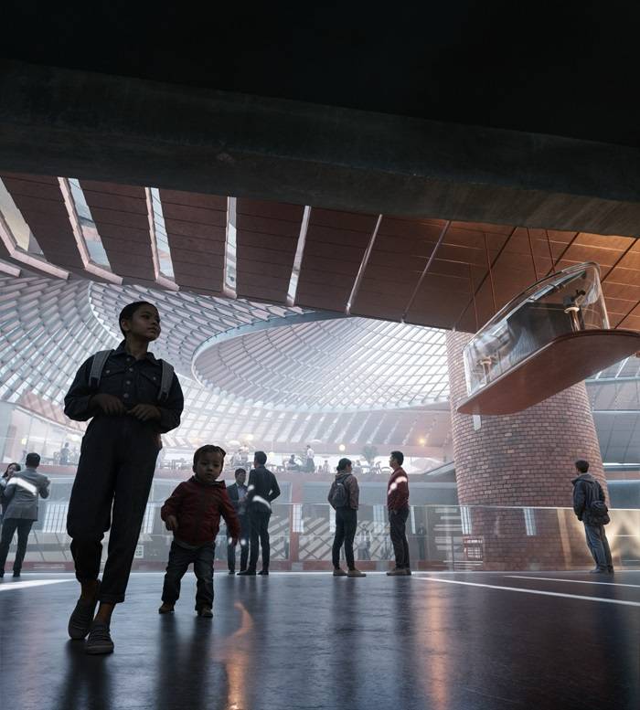 Gallerie superiori, Museo su Nikola Tesla, Zaha Hadid Architects.