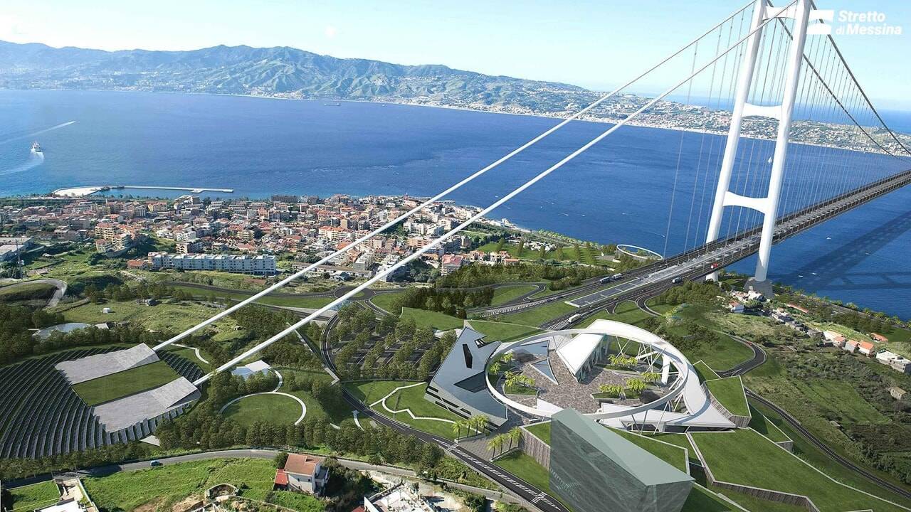 Foto del ponte delle Stretto di Messina