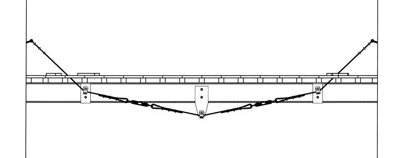 Fig. 9 – Sistema di rinforzo provvisorio con ancoraggio alla muratura con uno o più perforazioni armate