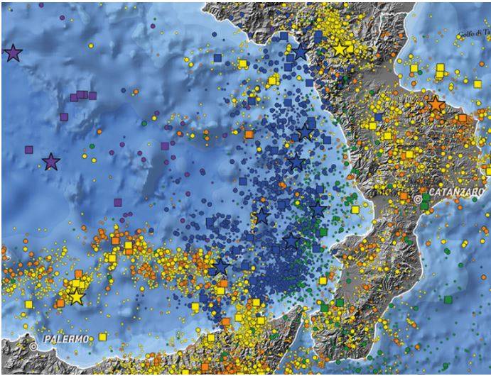 La sismicità profonda nel Tirreno Meridionale.