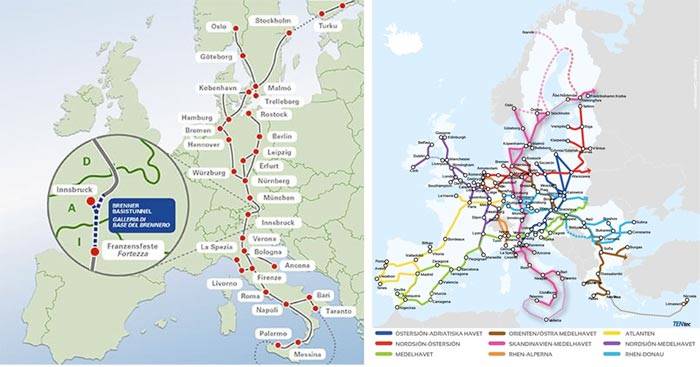 Il collegamento SNA MED e tutti i collegamenti ferroviari ad alta velocità dell'europa
