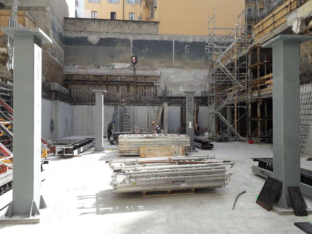 Sistema Top-Down. Foto del cantiere.