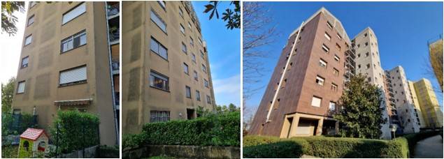 Gli edifici del complesso “Le Torrette” prima e dopo l’intervento, ISOTEC, Brianza Plastica.