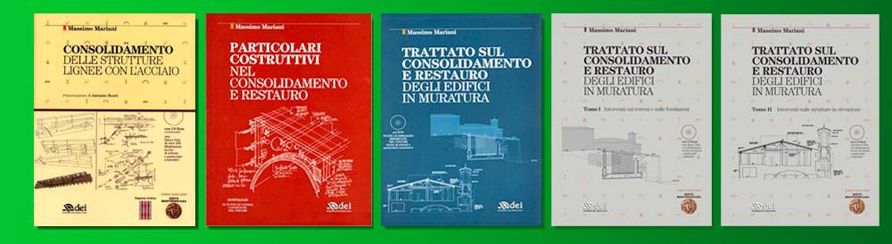 La collana di libri di Massimo Mariani, editi da DEI Tipografia del Genio Civile - Roma.